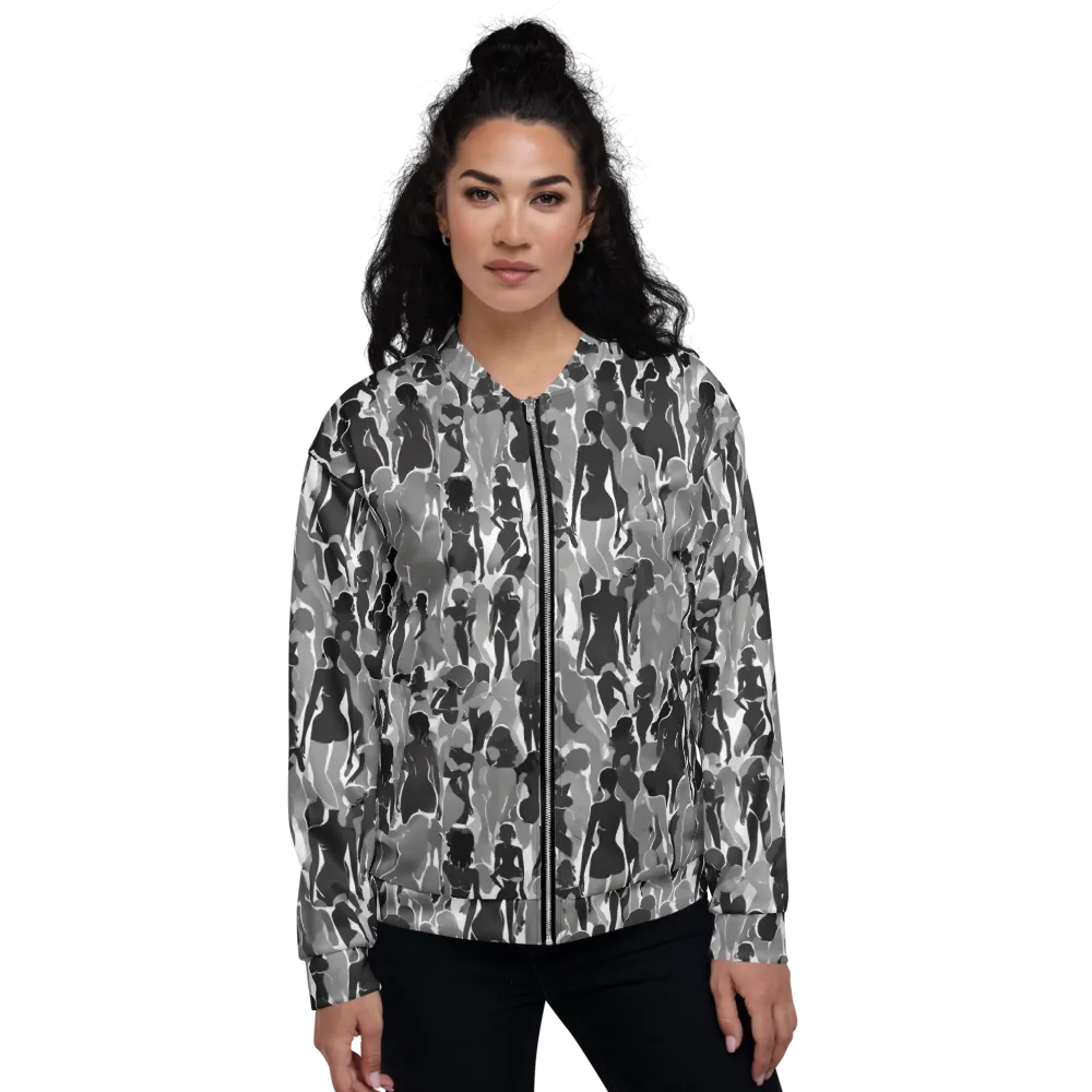 Silhouette Social on Bomber Jacket — Front