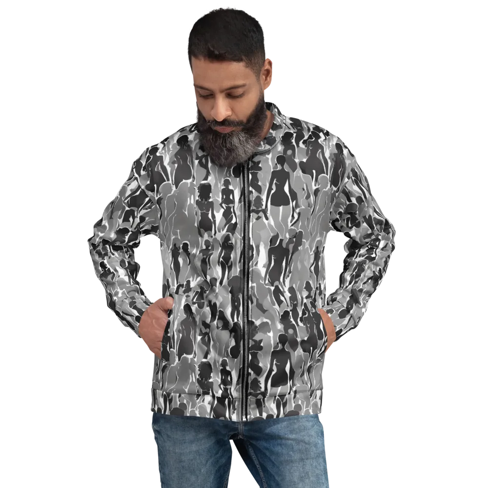 Silhouette Social on Bomber Jacket — Front