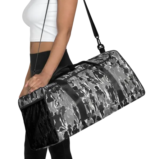 Silhouette Social on a Duffle Bag