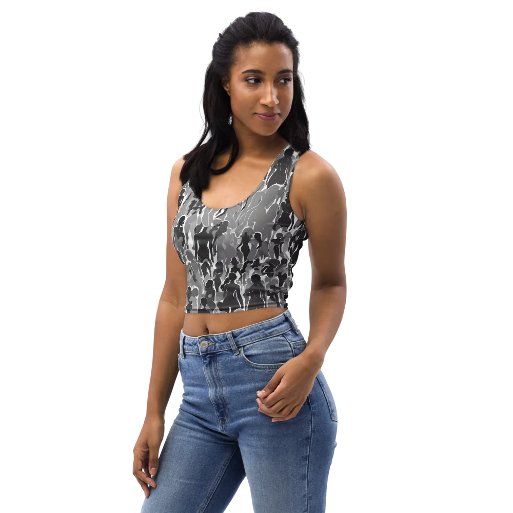 Silhouette Social on Crop Top — Left Front