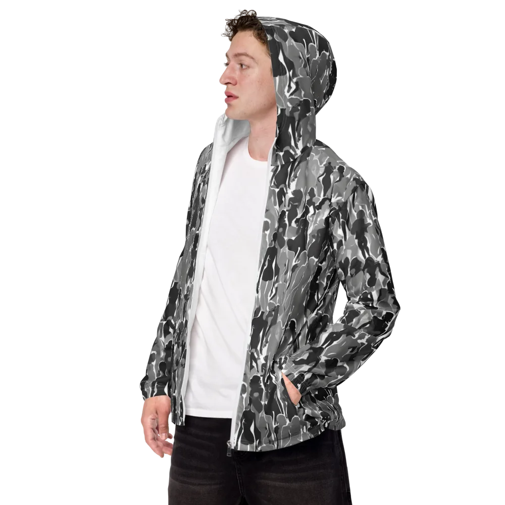 Silhouette Social on Men's Windbreaker — Left Front