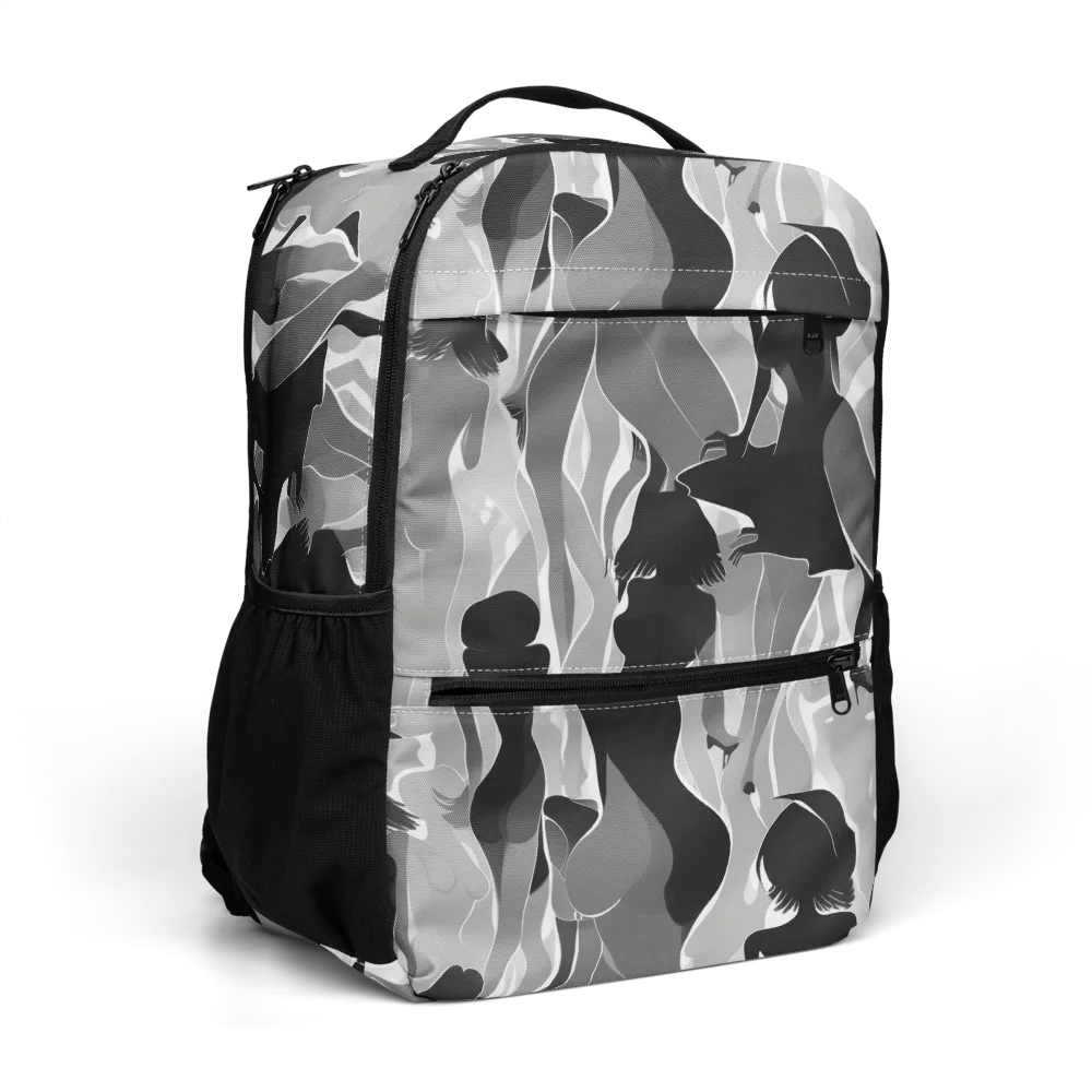Noir Silhouette on Utility Backpack — Right Front