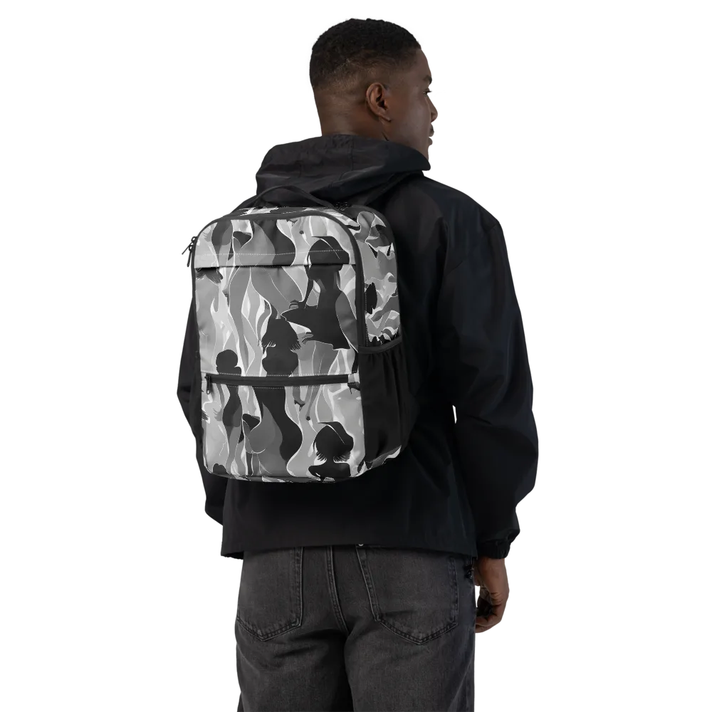 Noir Silhouette on Utility Backpack — Back