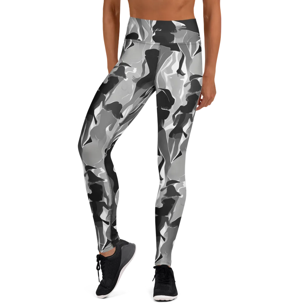 Noir Silhouette on Yoga Leggings — Front