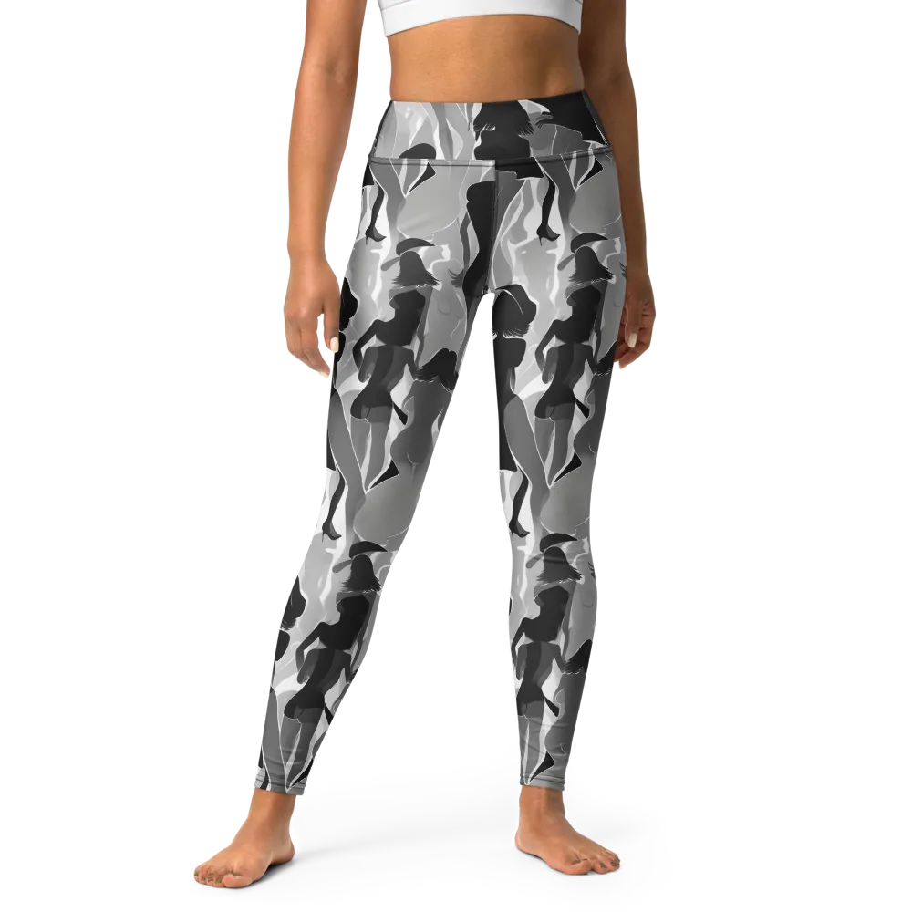 Noir Silhouette on Yoga Leggings — Front