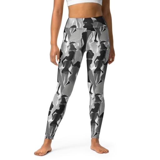 Noir Silhouette on a Yoga Leggings