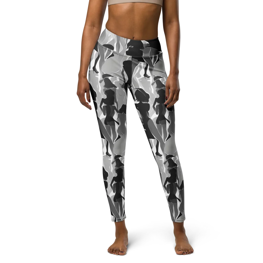 Noir Silhouette on Yoga Leggings — Front