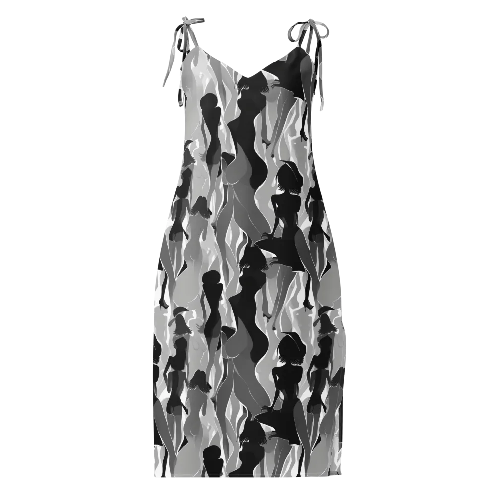 Noir Silhouette on Slip Dress — Front