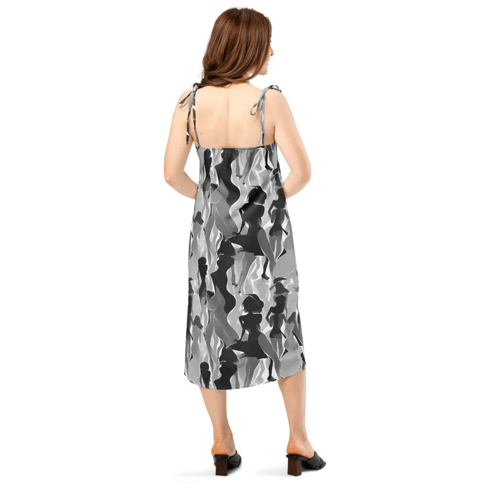 Noir Silhouette on Slip Dress — Back
