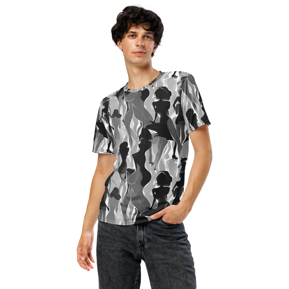Noir Silhouette on Men's Crew Neck T-Shirt — Front