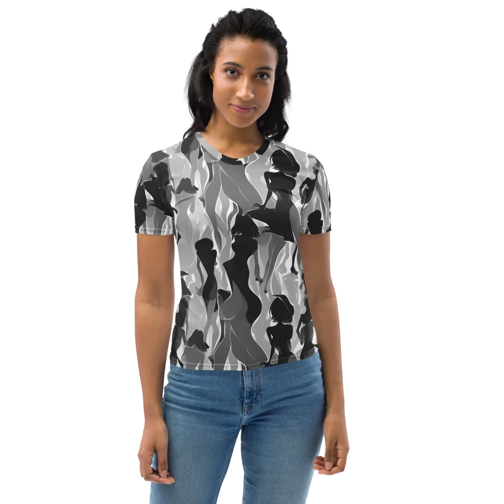 Noir Silhouette on Women's Crew Neck T-Shirt — Front