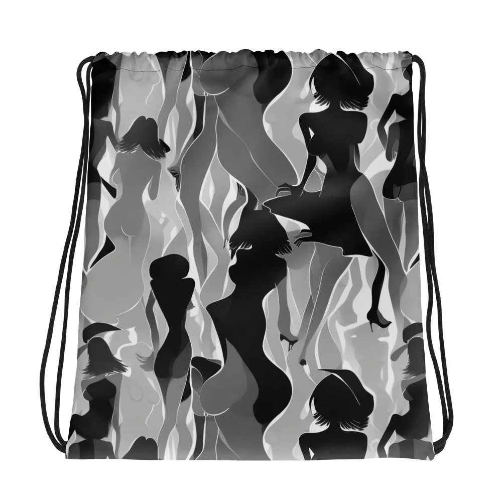 Noir Silhouette on Drawstring Bag — Photo