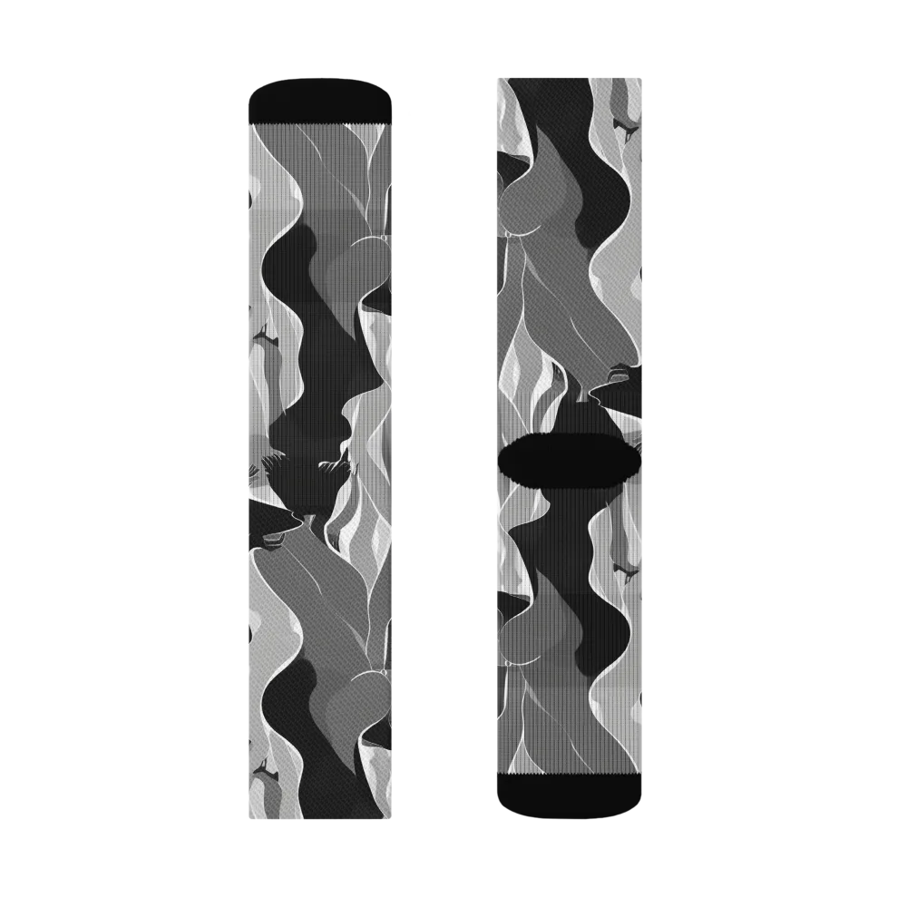 Noir Silhouette on Socks — Left Sock