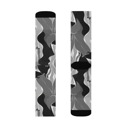 Noir Silhouette on a Socks