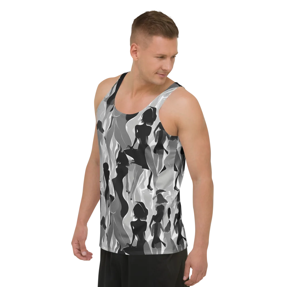 Noir Silhouette on Men's Tank Top — Left Front