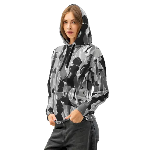 Noir Silhouette on a Cotton Hoodie