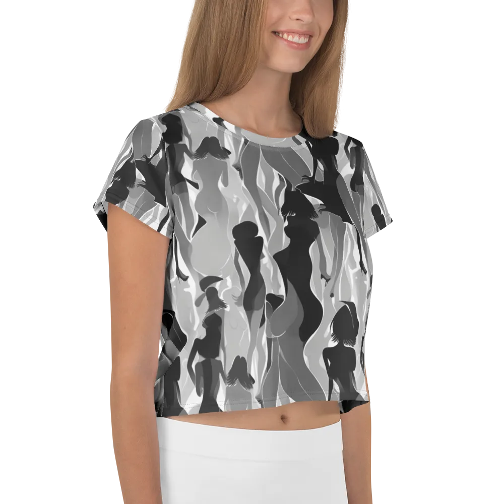 Noir Silhouette on Crop Tee — Right