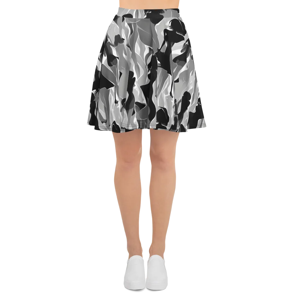 Noir Silhouette on Skater Skirt — Front