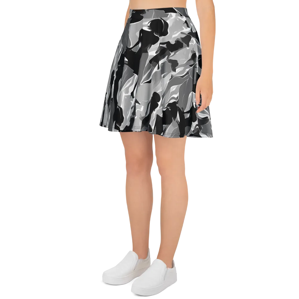 Noir Silhouette on Skater Skirt — Left