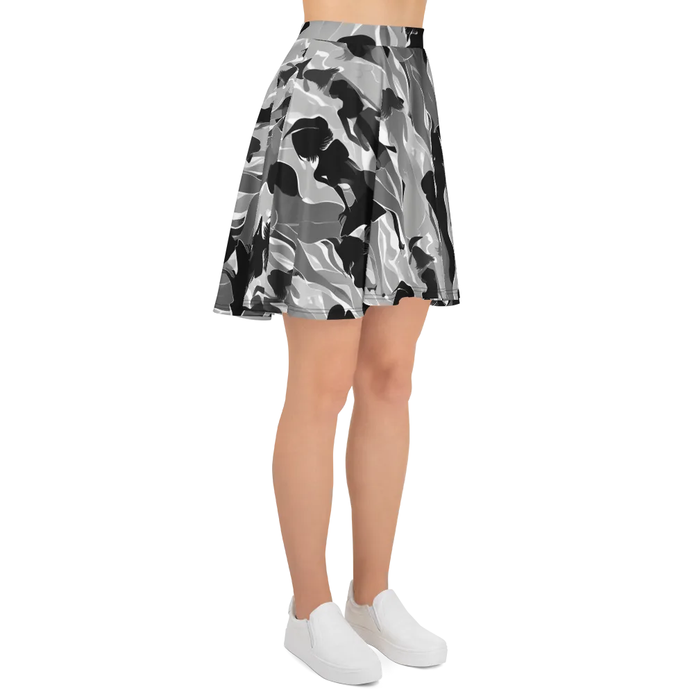 Noir Silhouette on Skater Skirt — Right
