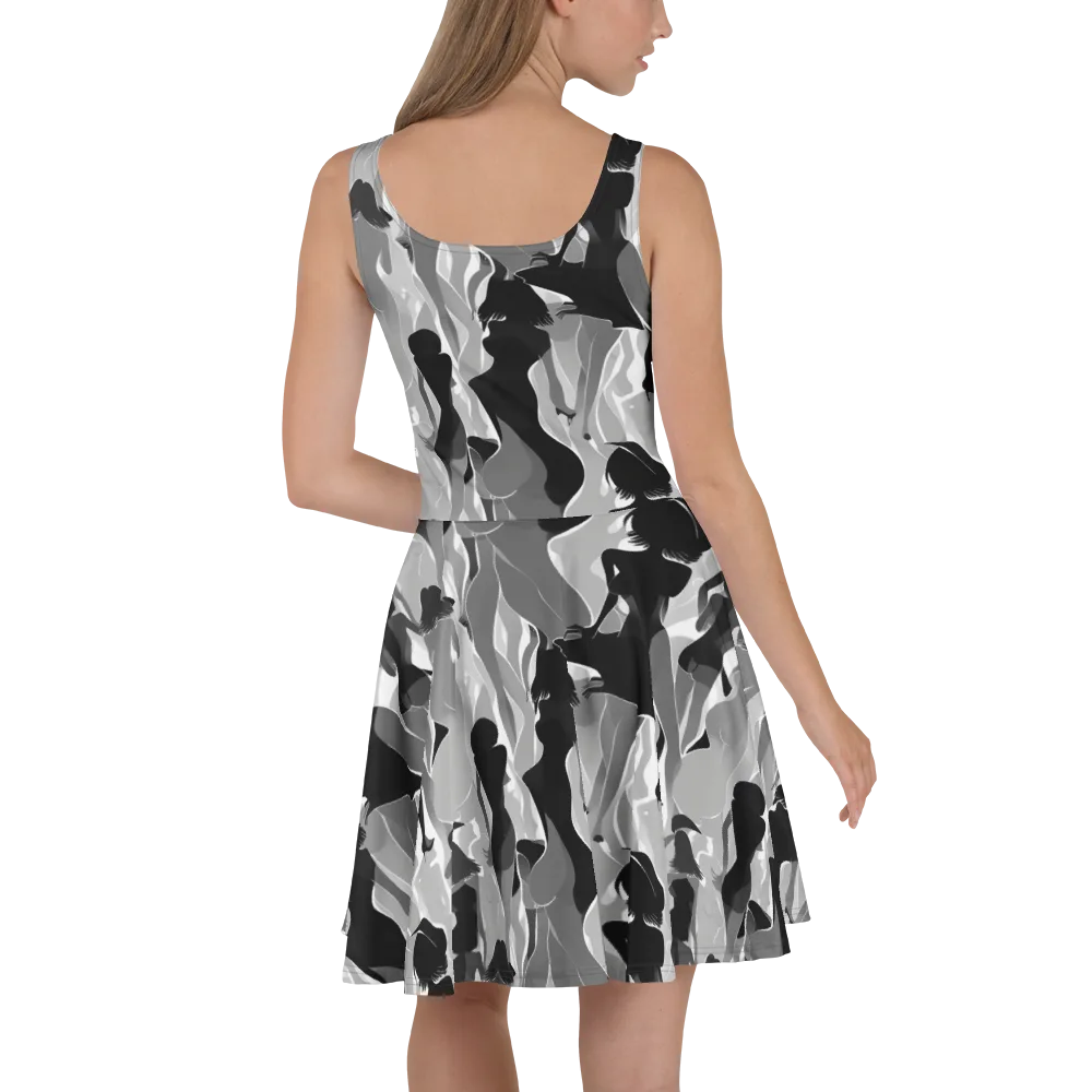 Noir Silhouette on Skater Dress — Back