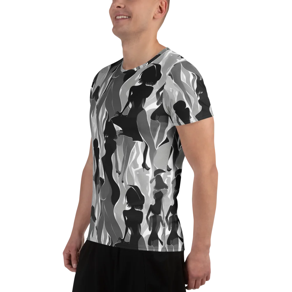 Noir Silhouette on Men's Athletic T-Shirt — Left