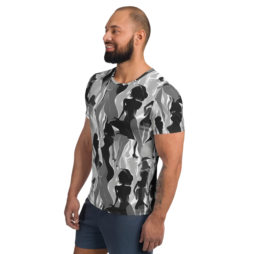 Noir Silhouette on Men's Athletic T-Shirt — Left