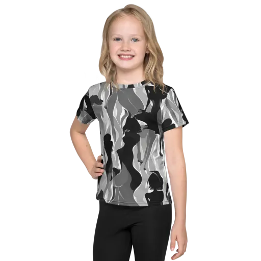 Noir Silhouette on a Kids Crew Neck T-Shirt