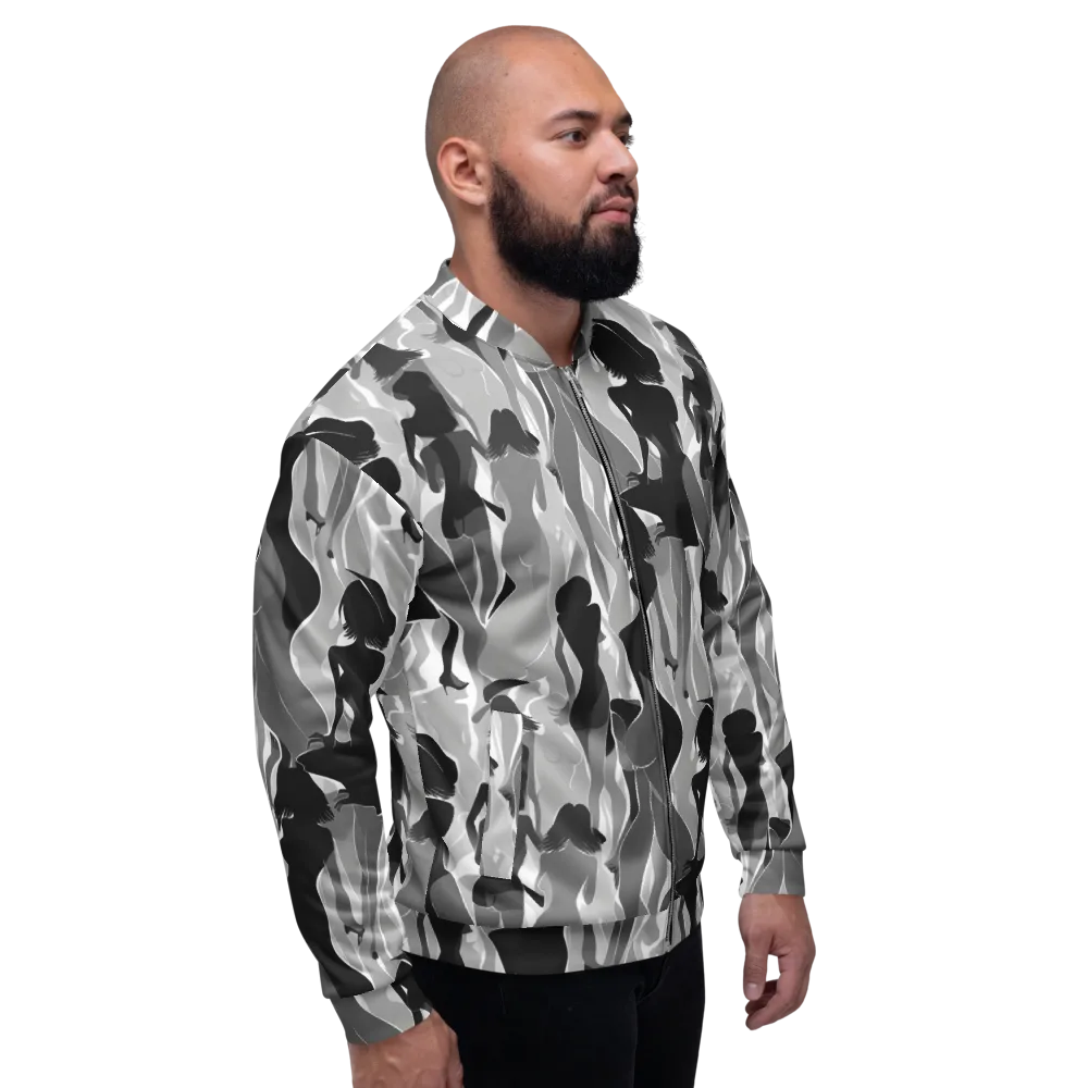 Noir Silhouette on Bomber Jacket — Right