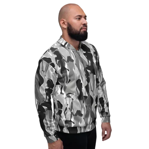 Noir Silhouette on a Bomber Jacket