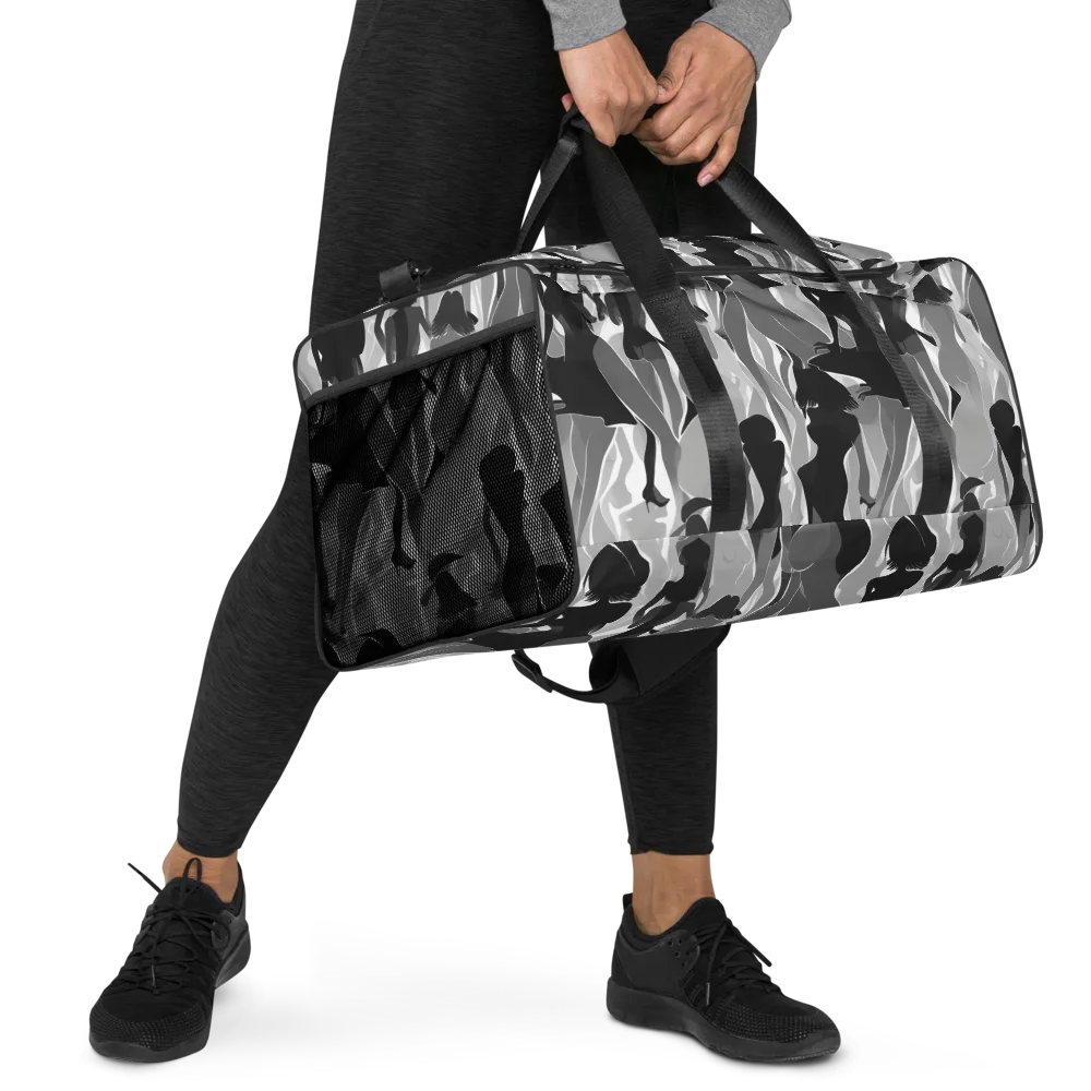 Noir Silhouette on Duffle Bag — Right Front