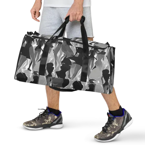 Noir Silhouette on a Duffle Bag