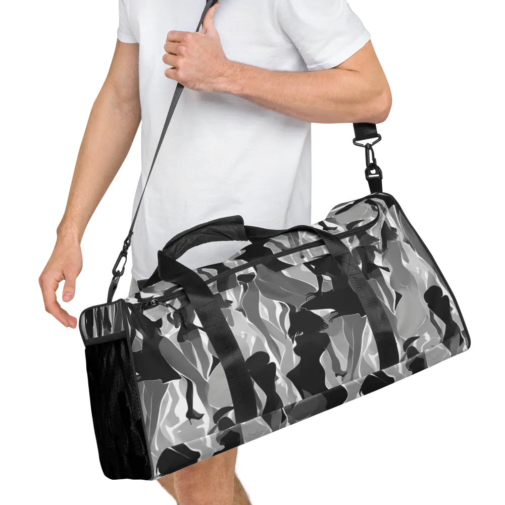 Noir Silhouette on Duffle Bag — Right Front