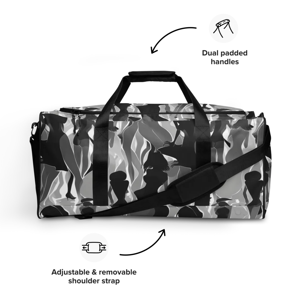 Noir Silhouette on Duffle Bag — Front