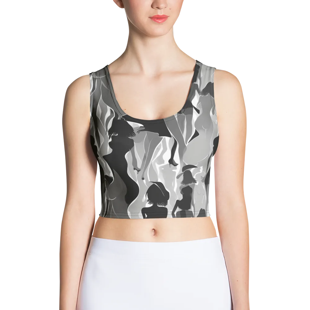 Noir Silhouette on Crop Top — Front