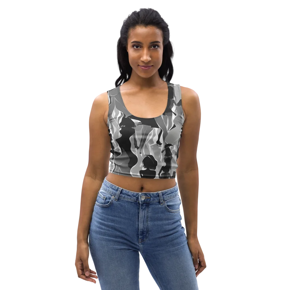 Noir Silhouette on Crop Top — Front
