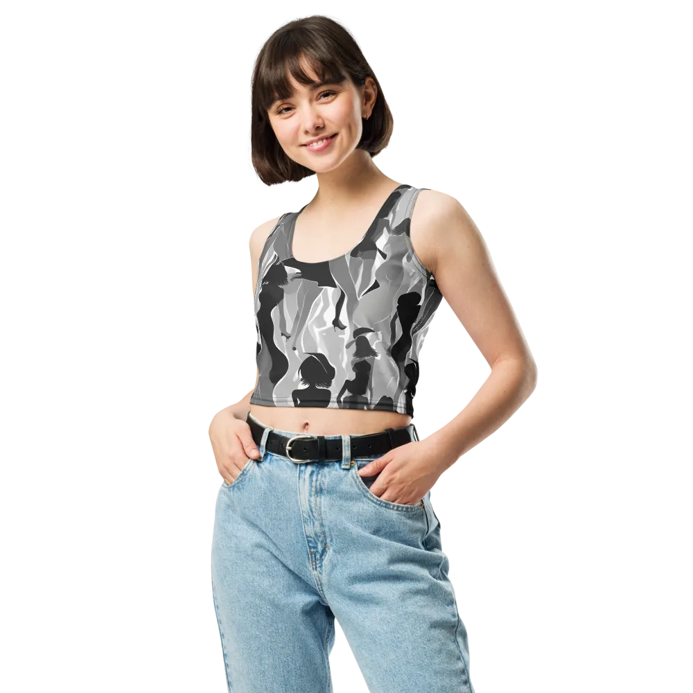Noir Silhouette on Crop Top — Front