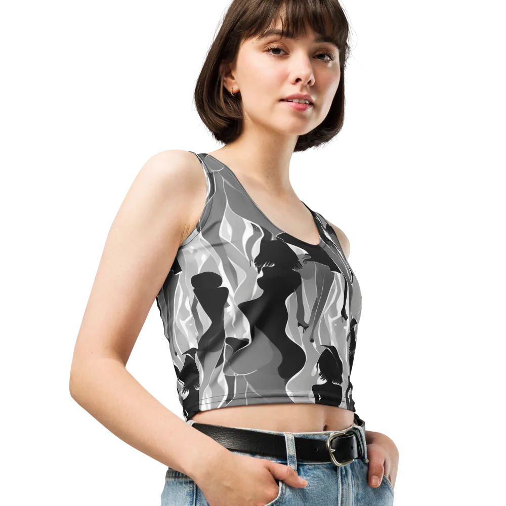 Noir Silhouette on Crop Top — Right Front