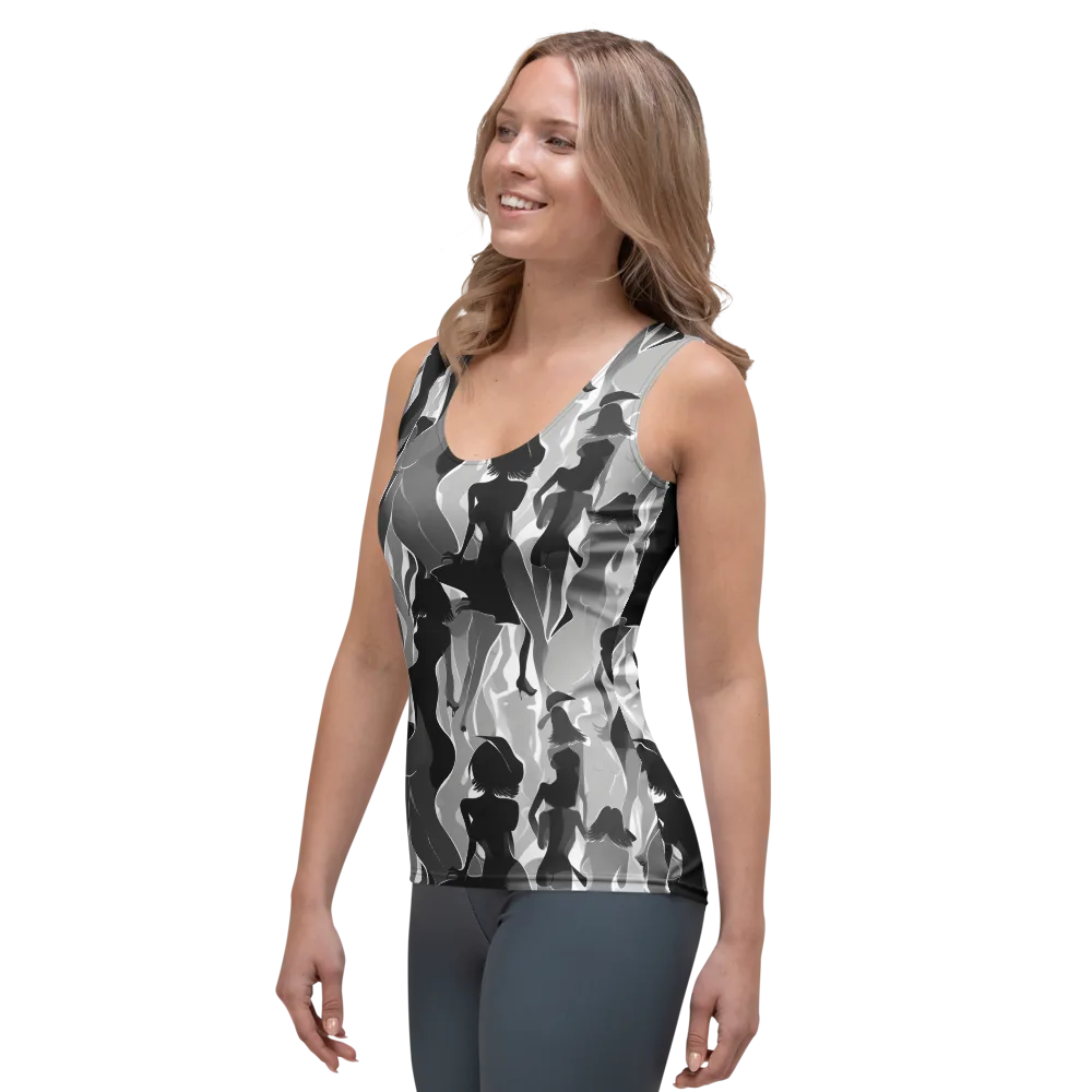 Noir Silhouette on Women's Tank Top — Left Front
