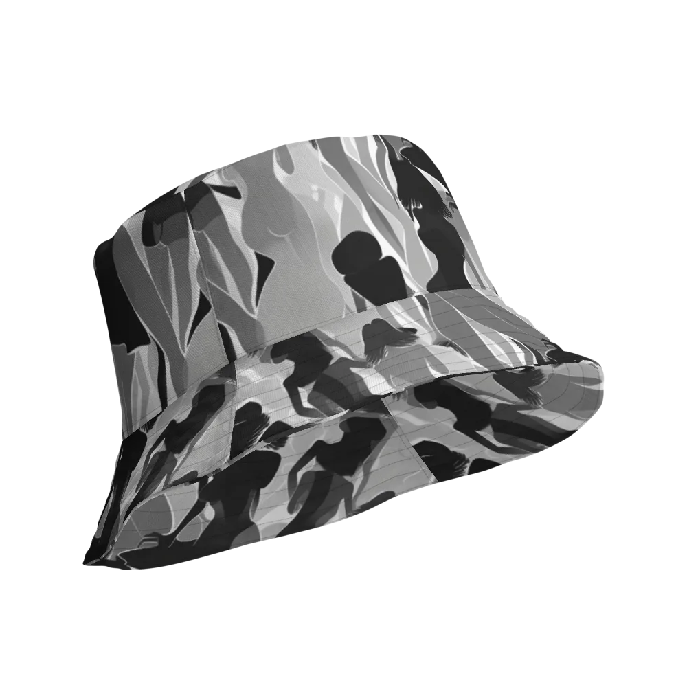Noir Silhouette on Reversible Bucket Hat — Product details Outside