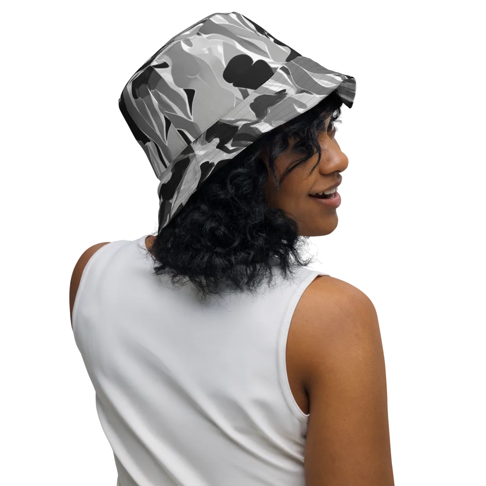 Noir Silhouette on Reversible Bucket Hat — Right Outside