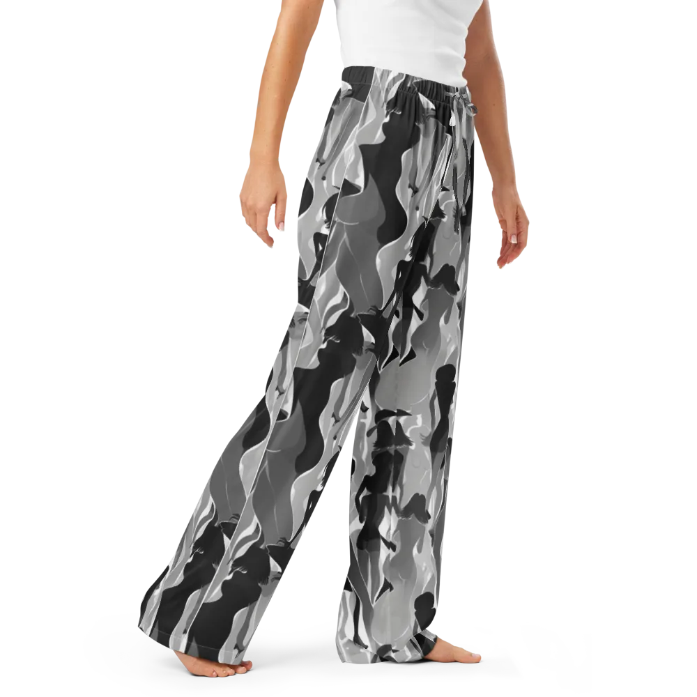 Noir Silhouette on Women's Pajama Pants — Right Front