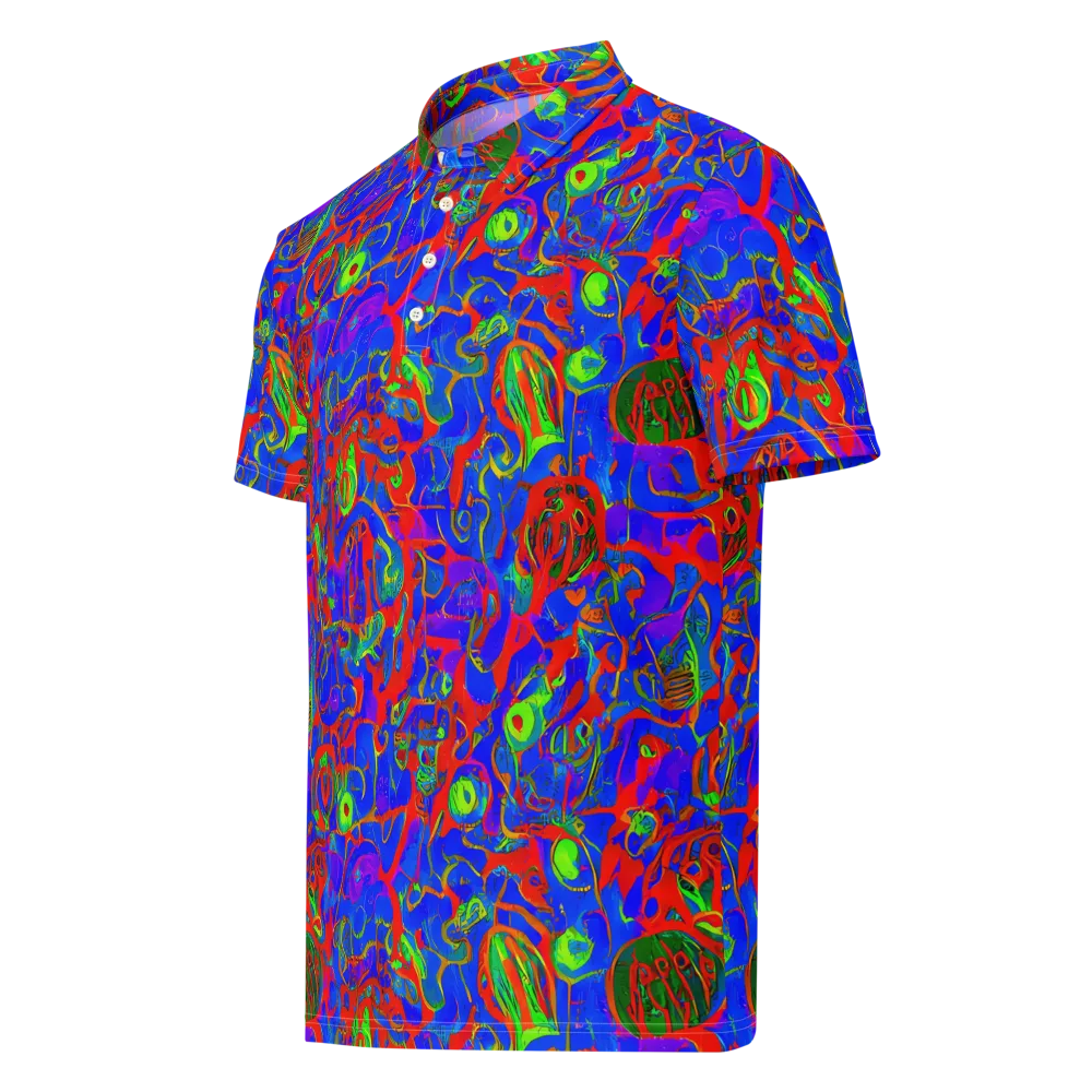 Color Collision on Men's Slim Fit Polo Shirt — Left Front