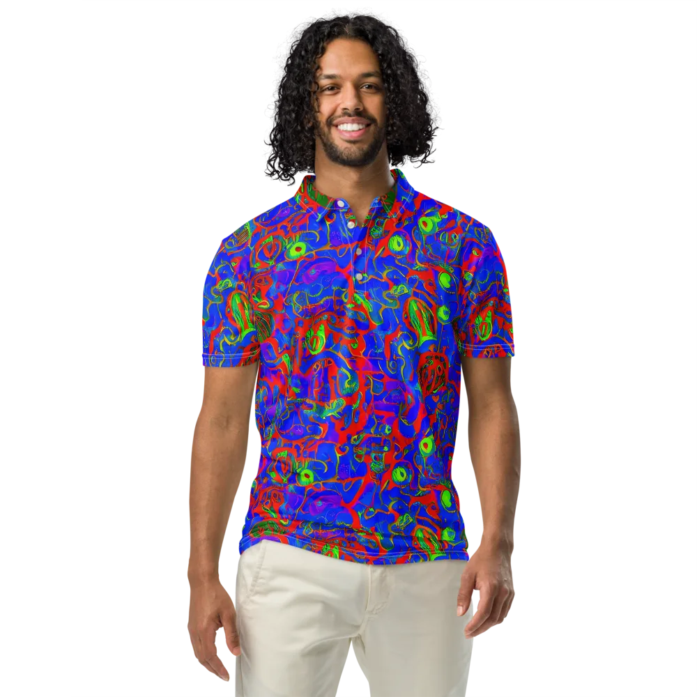 Color Collision on Men's Slim Fit Polo Shirt — Front