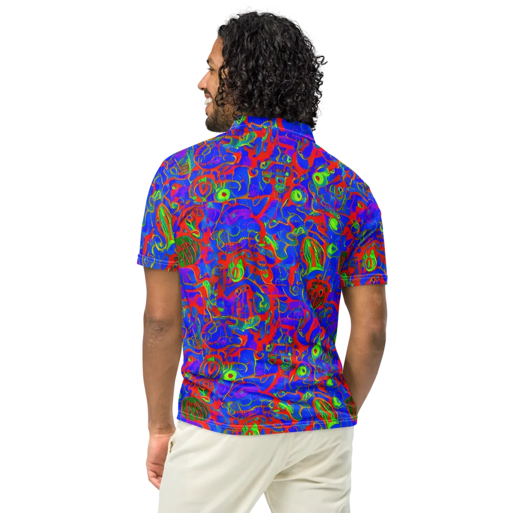 Color Collision on Men's Slim Fit Polo Shirt — Back
