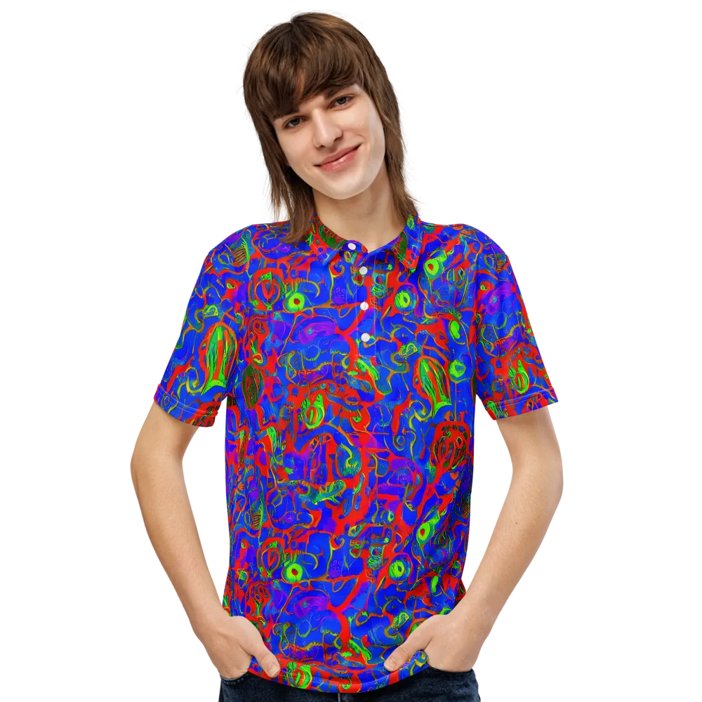 Color Collision on Men's Slim Fit Polo Shirt — Front