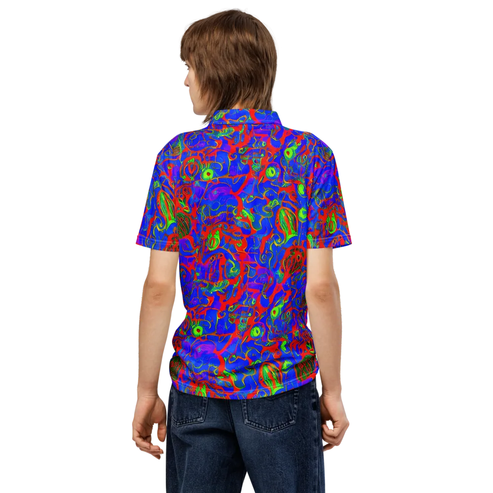 Color Collision on Men's Slim Fit Polo Shirt — Back