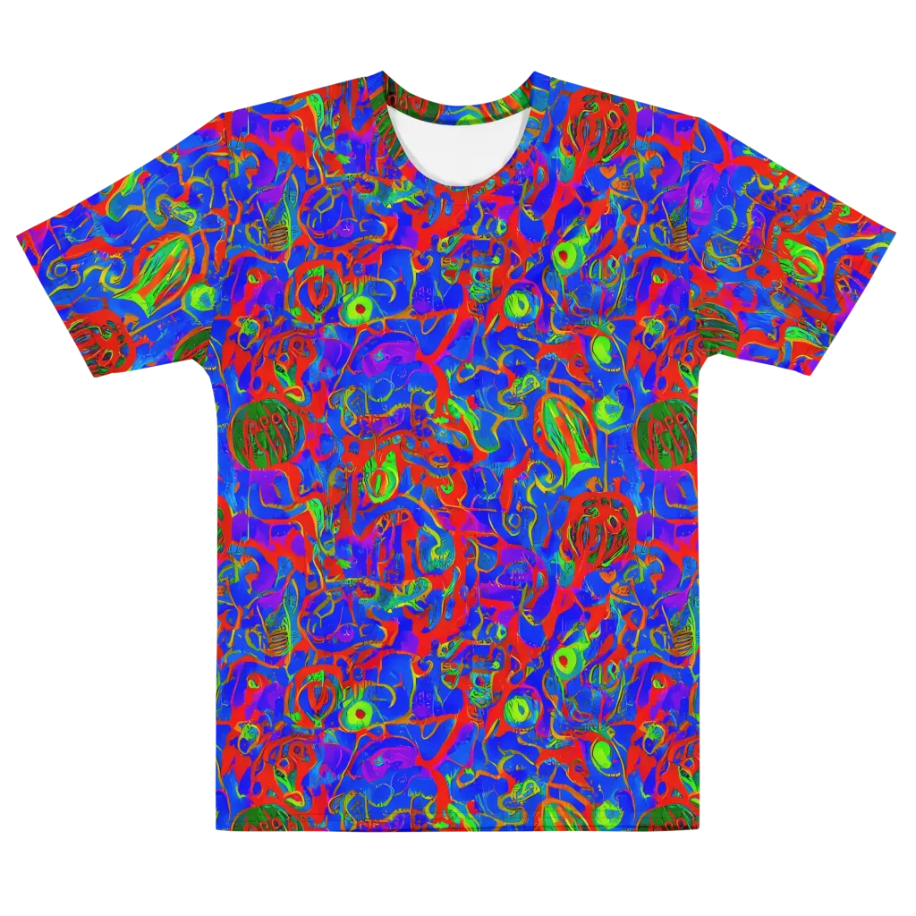 Color Collision on Men's Cotton Crew Neck T-Shirt — Front