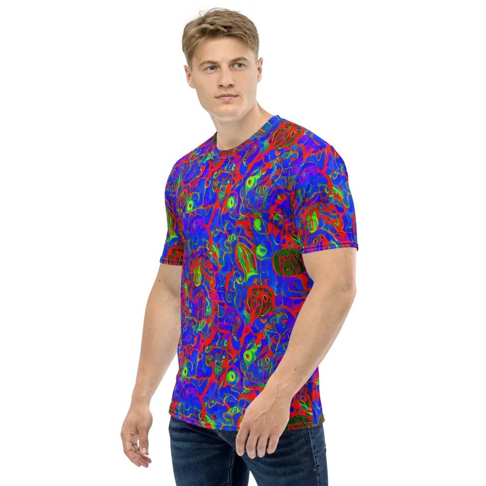 Color Collision on Men's Crew Neck T-Shirt — Left