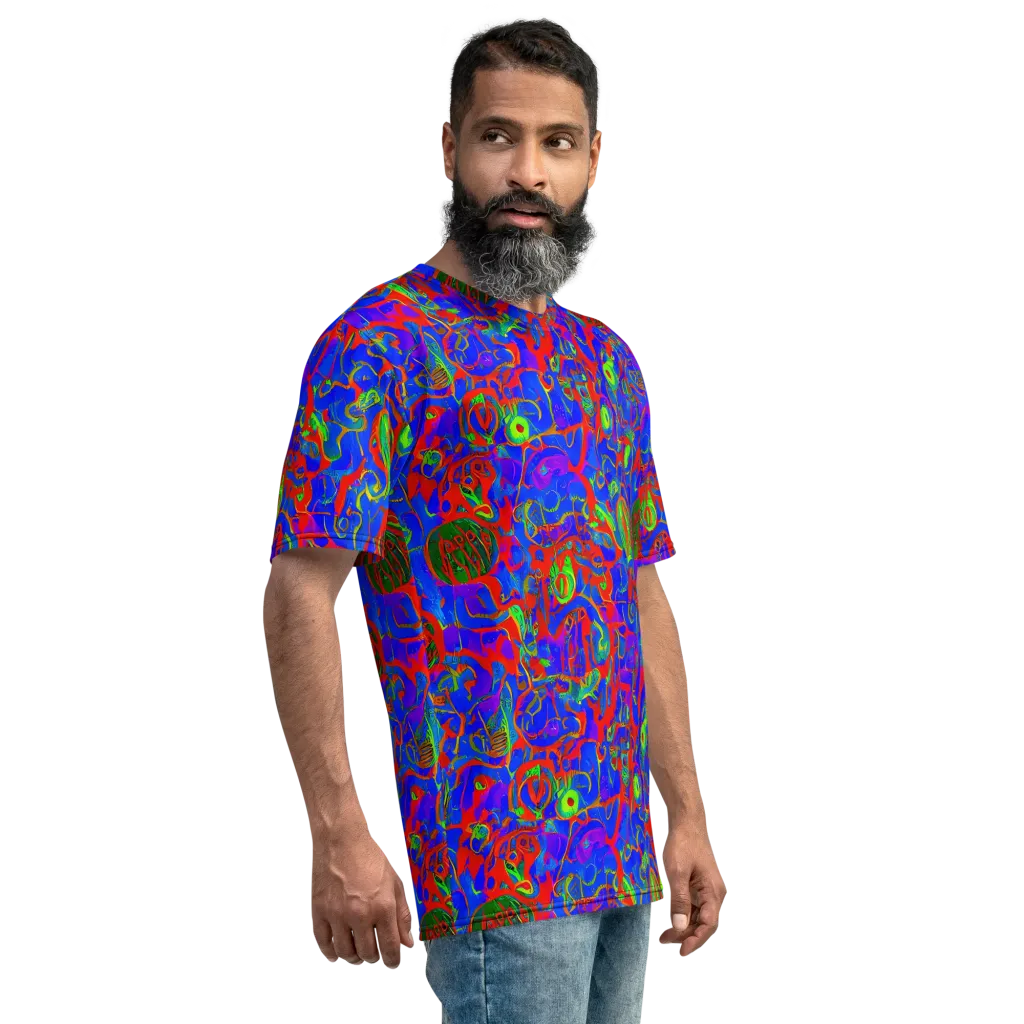 Color Collision on Men's Crew Neck T-Shirt — Right